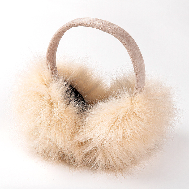 Luxury winter plush earmuff warm cozy ear bag winter outdoor ear warmer woolen ear protection