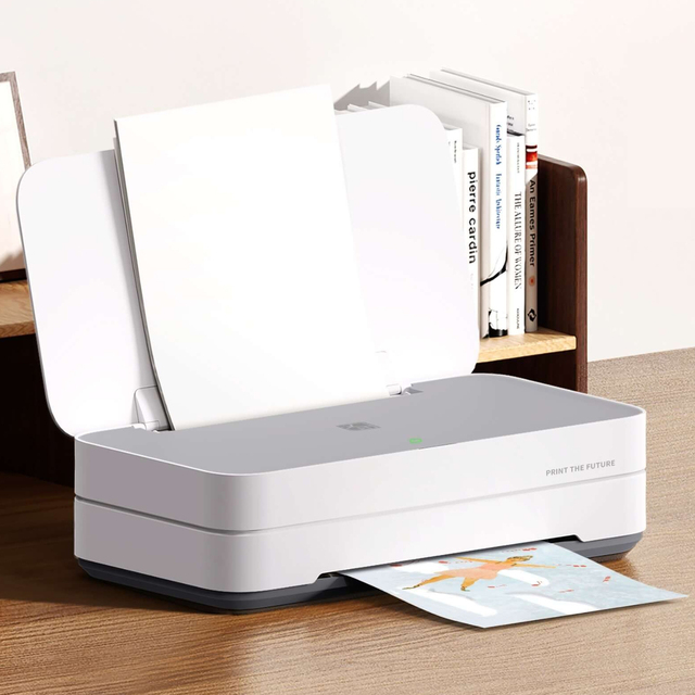 HPRT V1 Mini Portable Printer Portable Inkjet Printer Color Printer Wireless Mobile Printing Capability A4 Paper Printer