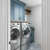 Meuble de lavage mural empilable moderne et personnalisable avec machine à laver intégrée