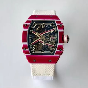 RM6702 French Blue <b>Automatic</b> Mechanical <b>Watch</b> Ultra-Thin 7.8mm Carbon Fiber Case, <b>Skeleton</b> Dial, Lightweight Comfortable Fit - Product Image 4