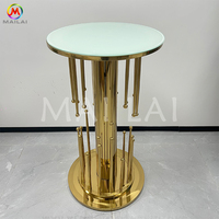 Table de bar ronde en métal doré pour événements, mariages et banquets – Vente en gros