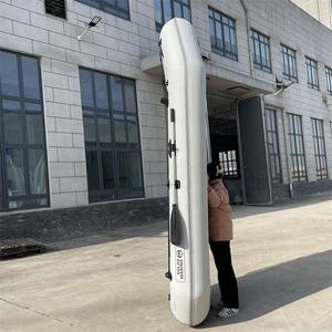 Bateau à rames gonflable professionnel pour la pêche, canoë en caoutchouc PVC, kayak 4 places avec plancher pneumatique - Product Image 3