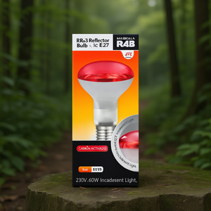 Bombilla Reflector Roja R63 E27 230V 60W Luz Incandescente - Product Image 3