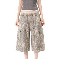 Pantalones Cargo Holgados con Estampado de Leopardo para Hombre, con Cordón Ajustable y Cierre en el Bajo, para Verano, al Aire Libre, Venta al Por Mayor, Personalizados