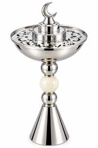 Brûleur d'encens classique en métal et bois, porte-parfum décoratif intemporel, adapté aux maisons traditionnelles, aux temples et aux studios. - Product Image 3
