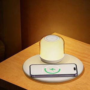 RECCI RLS-L17 Chargeur sans fil 2-en-1 avec haut-parleur Bluetooth et lumière d'ambiance à commande tactile - Product Image 3