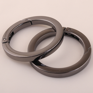 Mousqueton porte-clé rond à ressort, pièces 33mm, porte-clés ouvre-porte en cuir, ceinture à boucle, Clip de fermoir à pression - Product Image 5