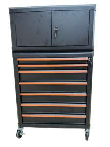 Caja de Herramientas de Acero Resistente <span class=keywords><strong>con</strong></span> Ruedas <span class=keywords><strong>para</strong></span> Almacenamiento de Taladros, Caja de Almacenamiento de Herramientas Extraíble, Organizador Metálico Deslizante - Product Image 2