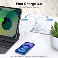 Chargeur rapide HNT 4 USB GaN 40W, bloc de charge 3.1A USB-A, chargeur mural, cube de charge pour téléphone portable, adaptateur humidificateur