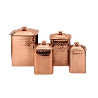 Huis Decoratieve Vintage Koperen Container Keukengerei Fruit Opslag Nieuwste Trendy Droge Fruitpot Koperen Bus
