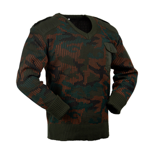 <strong>Wool</strong> / Acrylic V-neck Knitting Camouflage Pullover and Sweater - Product Image 2