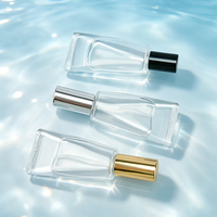 Vente en gros de flacons de parfum en verre en forme de tuyau de 10 ml, personnalisés, deux en un, transparents, portables, avec bouchon