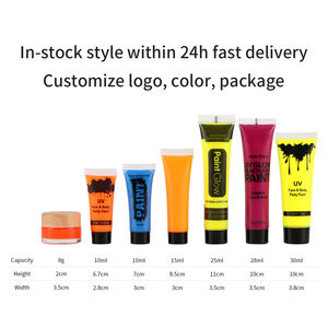 Maquillaje orgánico de pigmento a base de agua con <span class=keywords><strong>pintura</strong></span> facial y corporal de neón UV para fiestas y eventos, suministros de <span class=keywords><strong>pintura</strong></span> corporal - Product Image 4