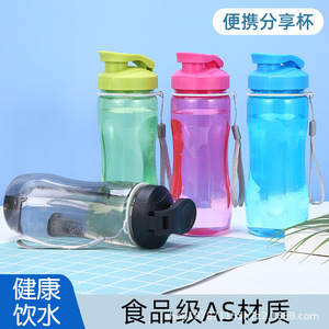 Portable Sharing Water Bottle Food Grade As Material Large Capacity Direct Drink Drop Resistant With Carry Strap For Outdoor Use - Product Image 3