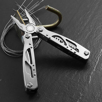 Pince multifonction 15-en-1 en acier inoxydable, pince à bec effilé, couteau de poche, multi-outil pour le camping en plein air, la pêche, la réparation