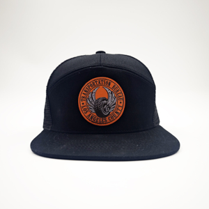 Casquettes Trucker à Visière Plate 7 Panneaux Apex en Gros, Patch en Cuir Personnalisé, Casquettes en Maille Oxford Richardson 168 en Gros - Product Image 2