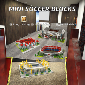 Juguetes Educativos para Niños, Bloques de Construcción de Plástico, Campo de Fútbol, Microbloques, Ensamblaje, Construcción, Modelo de Estadio en Miniatura - Product Image 2