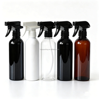 Bouteille en plastique givrée noire, blanche ou transparente de 120 ml, 150 ml, 250 ml, 300 ml, 500 ml pour spray d'ambiance avec pulvérisateur à gâchette et bouchon