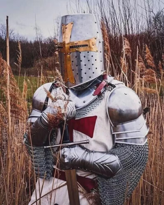 Armure Complète Médiévale en Acier pour Chevalier, Faite à la Main, Moulée en 3D, Armure Traditionnelle de Croisé, pour Foire Renaissance et Histoire - Product Image 6