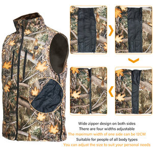 Usine personnalisé Camouflage 5V 7.4V 12V gilet chauffant USB DC Charge hiver Sports de plein air homme gilet chauffant pour la chasse - Product Image 4