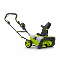 Souffleuse à neige professionnelle sans balais 40V 3500W, double batterie au lithium, largeur de déblaiement 50cm, rotation de la gueule à 180°, LED