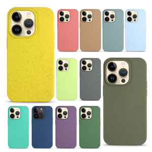 Ốp điện thoại từ tính thân thiện với môi trường làm từ rơm lúa mì dành cho 12 13 14 15 16 17 Pro Max Air Plus, vỏ điện thoại di động TPU sinh học phân hủy được - Product Image 4