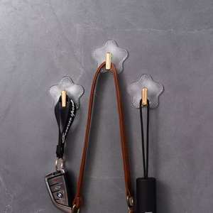 Nuevo Gancho Adhesivo Transparente sin Perforaciones, Gancho de Pared con Forma de Estrella, Fuerte Capacidad de Carga, para Baño, sin Rastro - Product Image 3