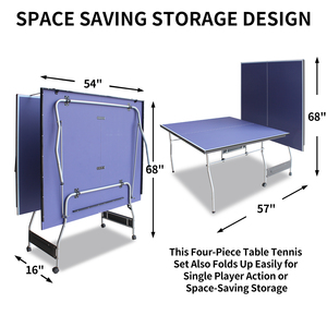Portable Foldable 8ft <b>Table</b> <b>Tennis</b> Set Indoor Net - Product Image 5