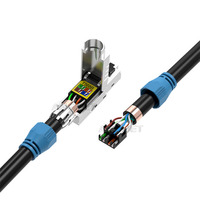 Câble Ethernet Cat8 40 Gbps 2000 Mhz FTP Connecteur sans outil Cat8 Connecteur RJ45 Cat8 Prise modulaire