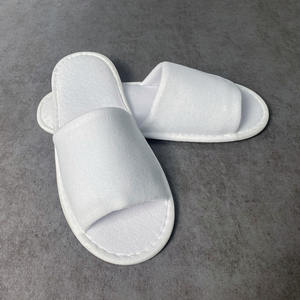 Oteller ve homestays için tek kullanımlık anti kayma terlik toptan, kalınlaşmış keten mercan kadife tek kullanımlık otel terliği - Product Image 1