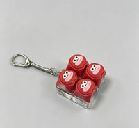 Porte-clés HMJ Clicker Fidget Toy, 4 touches de clavier irrégulières en silicone, jouet sensoriel anti-stress, tactile pour les doigts, pour adultes, enfants, TDAH, autisme