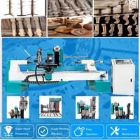 Tour à bois multifonctionnel à 4 axes, machine à bois combinée automatique, 5 en 1