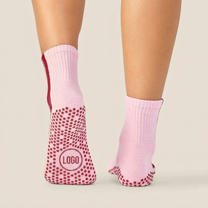 Customizable Logo Non-Slip <b>Socks</b> With Dot <b>Grip</b> And Color Block Design For Women Ankle Length Anti-Slip Floor <b>Socks</b> - Product Image 4