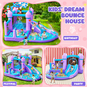 FBSPORT - <span class=keywords><strong>Castillo</strong></span> Inflable con Tobogán para Niños, Mini Parque Infantil Inflable para <span class=keywords><strong>Casa</strong></span>, Equipo de Juegos para Interiores - Product Image 4