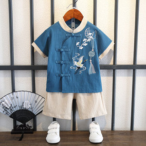 Costume Tang pour enfants enfants Hanbok 3 printemps coton lin <span class=keywords><strong>4</strong></span> <span class=keywords><strong>ans</strong></span> 5 Style chinois 6 été 7 garçons 8 Costume ancien - Product Image 3