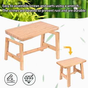Four Directions Bamboo Saddle <b>Stool</b> B-50731 Durable Eco-Friendly <b>Bathroom</b> Furniture for Adults and Children - Product Image 2