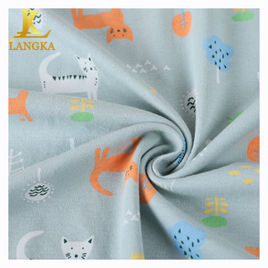 Lclingka-bavoirs pour bébés, tissu en coton imprimé, drap de lit, tricot, tissu jersey 100% biologique en coton pour enfants - Product Image 3