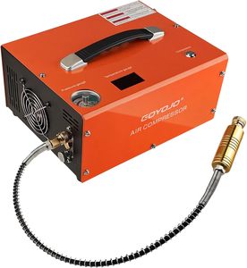GOYOJO 4500 PSI Portable Air Compressor 12V DC 110V AC Dual Power 300W Fast Fill with Auto Shutoff for PCP Airgun Scuba Tank - Product Image 1