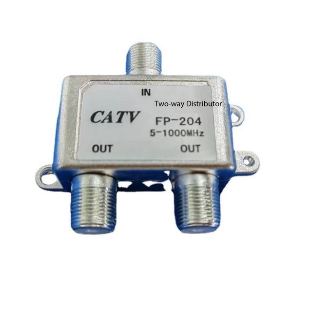 BOER FP-204 5-1000 MHz F-Type Wired Television 2-Way CATV Splitter with Full Shielding Zinc Alloy Housing RG6/RG59 Compatible