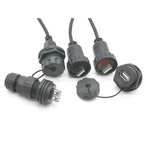 Cable de extensión USB 3,0, conector redondo personalizado macho a hembra, resistente al agua IP67, venta al por mayor