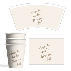 Materiale Grezzo per Bicchieri di Caffè Monouso, Carta Patinata PE Singolo Strato, Buona Proprietà Barriera, Marca KCC Modello KCC-230940 Personalizzabile - Product Image 2