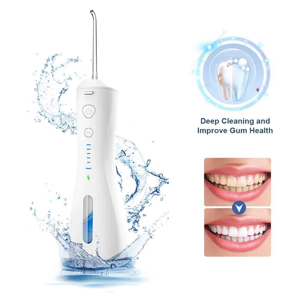 Irrigador oral à prova d'água IPX7 para dentes, fio dental sem fio, 6 modos, tanque de água, 240ml, picareta de fio dental