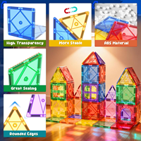 Juego de Bloques de Construcción Magnéticos con Temática de Dinosaurios para Niños, Cantidad Mínima de Pedido, Regalo de Cumpleaños para Niños y Niñas