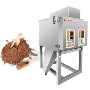 Semiautomatic weighing packing machine powder filling machine for small business nuts filling machine double