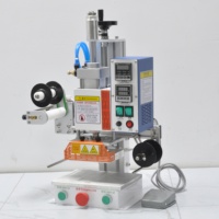 Machine de gaufrage à chaud pneumatique pour l'impression de logos sur PVC, cuir et plastique