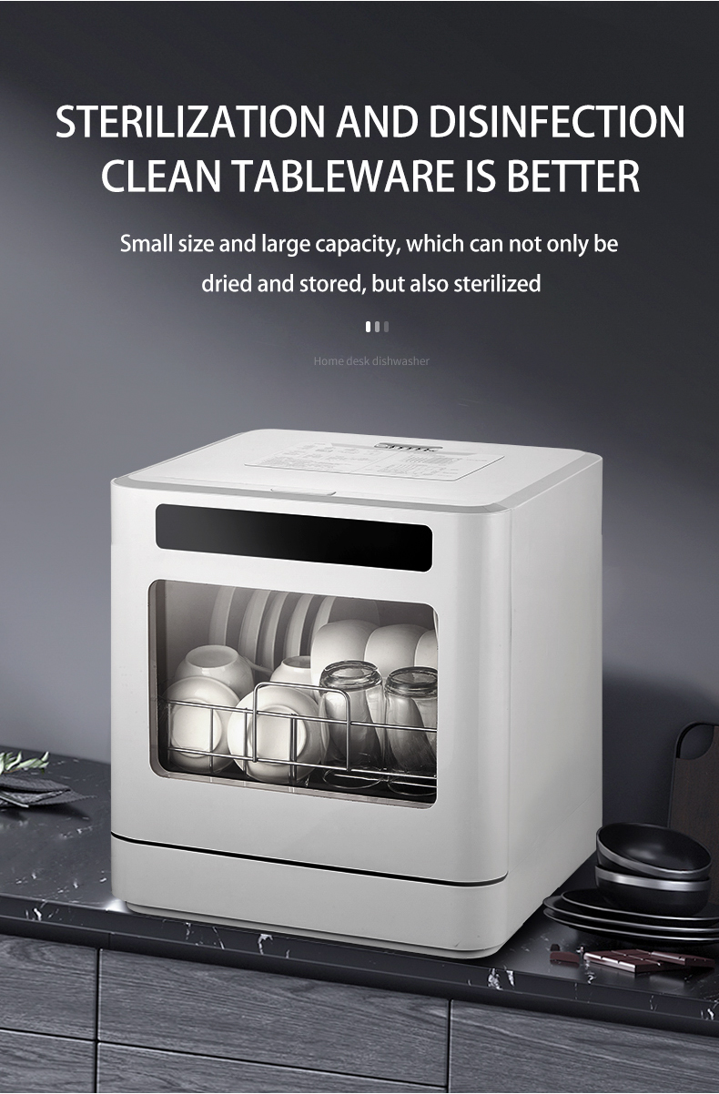 Intelligent Dishwasher Installation Free Mini Desktop Household Dishwasher Disinfection And Drying Vegetable Washer Automatic