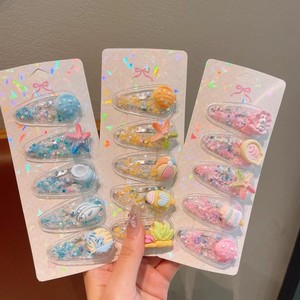 Pinzas para el pelo de lentejuelas para niñas, bonitas horquillas de concha y estrella de mar, accesorios para el cabello para bebés y niñas, para flequillo lateral. - Product Image 1
