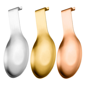 Logo personalizzato di grandi dimensioni scaldare piatto oro in acciaio inox Buffet utensile mestolo servire cucchiaio per la <span class=keywords><strong>cucina</strong></span> - Product Image 6