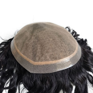 Sistema de Reemplazo Capilar con Base de PU y <span class=keywords><strong>Cabello</strong></span> Humano Natural con Cuero Cabelludo Realista para Hombres - Product Image 3