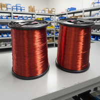 Fil de cuivre émaillé soudable 0,5 mm 1,0 mm 1,5 mm, couleur rouge, fil isolé pour transformateur classe H 180 ℃